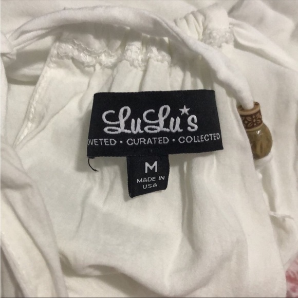 Lulu’s Ivory Cathedral Floral Embroidered Halter Shift Dress Womens Size… - Picture 8 of 11